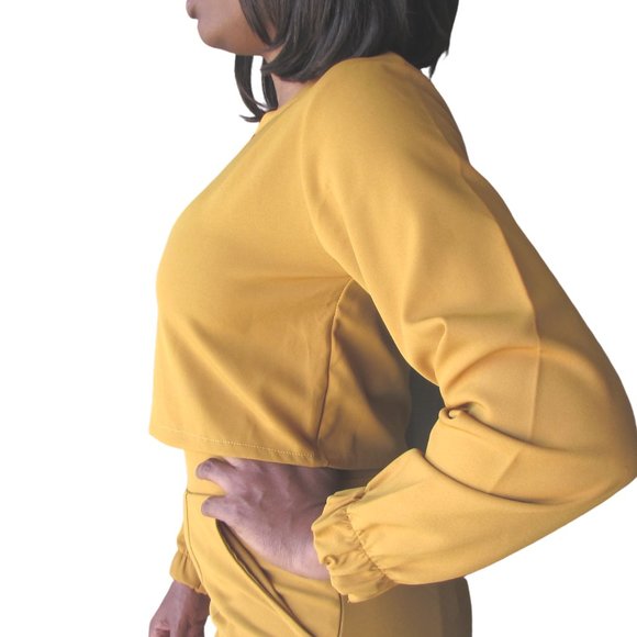 Mustard long sleeve top - Picture 3 of 3